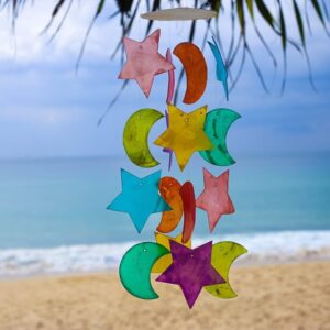 Multicolored Capiz Windchime