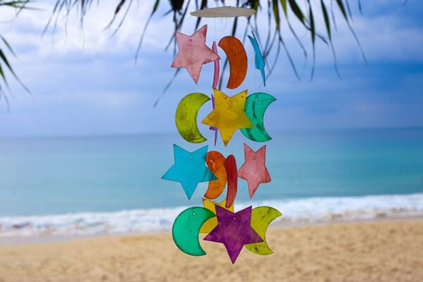 Multicolored Capiz Windchime